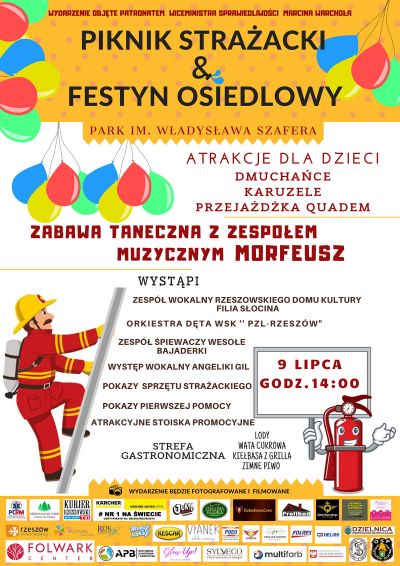 Plakat - Piknik Strażacki i Festyn Osiedlowy